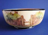 Large Royal Doulton 'Gaffers' Footed Salad Bowl D4210 - Signed Noke c1935