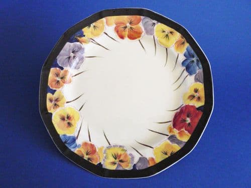 Large Royal Doulton 'Pansies' Art Deco Cake Plate D4049 c1925