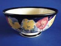 Large Royal Doulton 'Pansies' Winchester Salad Bowl D4049 c1930 (Sold)