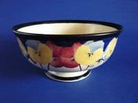 Large Royal Doulton 'Pansies' Winchester Salad Bowl D4049 c1930 (Sold)
