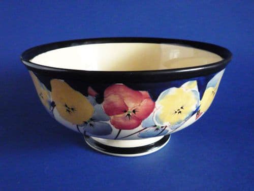 Large Royal Doulton 'Pansies' Winchester Salad Bowl D4049 c1930 (Sold)