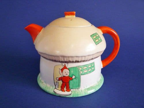 Large Shelley Mabel Lucie Attwell 'Boo Boo' Mushroom House Teapot c1928 (Sold)