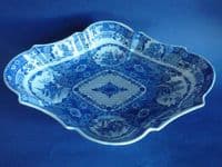 Large Spode Pearlware 'Net' Pattern Footed Dish or Comport c1820