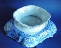 Large Spode Pearlware 'Net' Pattern Footed Dish or Comport c1820