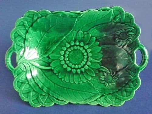 Large Wedgwood Green Majolica 'Sunflower' Comport c1866 (Sold)