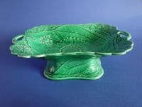 Large Wedgwood Green Majolica 'Sunflower' Comport c1869 (Sold)