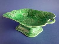 Large Wedgwood Green Majolica 'Sunflower' Comport c1869 (Sold)
