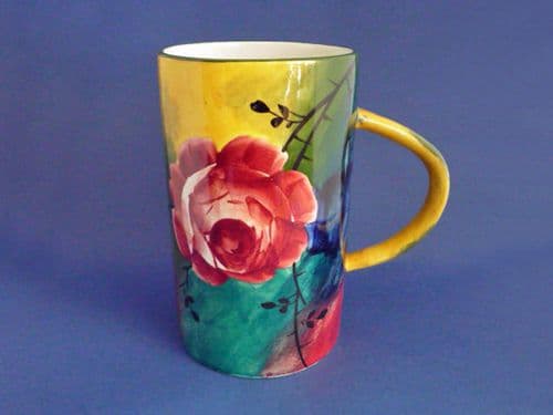 Large Wemyss Ware Jazzy 'Cabbage Roses' Tankard c1925