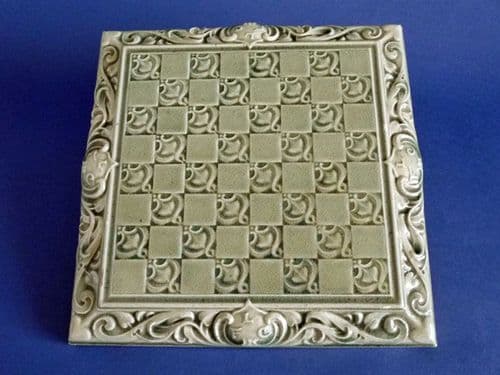 Late Burmantofts Leeds Fireclay Company Art Nouveau Chessboard Tile c1900 (Sold)