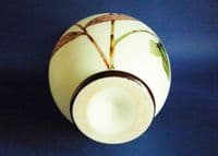 Lemon Satin Glass 'Floral Study' Vase c1880