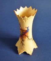 Locke's Worcester Porcelain 'Peacock' Blush Ivory Vase c1900 (Sold)