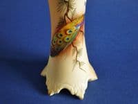 Locke's Worcester Porcelain 'Peacock' Blush Ivory Vase c1900 (Sold)