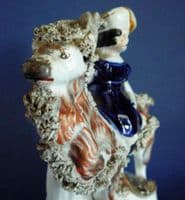 Lovely 19th Century Staffordshire Pottery Figure 'Princess Victoria & Billy the Goat' c1850 (Sold)