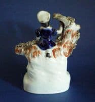 Lovely 19th Century Staffordshire Pottery Figure 'Princess Victoria & Billy the Goat' c1850 (Sold)