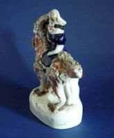 Lovely 19th Century Staffordshire Pottery Figure 'Princess Victoria & Billy the Goat' c1850 (Sold)