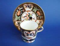 Lovely Antique Davenport Porcelain 'Imari' Pattern Cup and Saucer c1880 #1