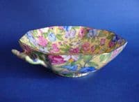 Lovely Art Deco Grimwades Royal Winton 'Sweet Pea' Chintz Two Handled Dish c1936