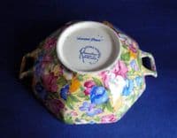 Lovely Art Deco Grimwades Royal Winton 'Sweet Pea' Chintz Two Handled Dish c1936