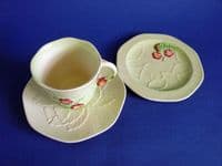 Lovely Carlton Ware Green 'Primula' Trio c1939