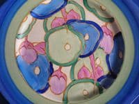 Lovely Clarice Cliff Bizarre 'Blue Chintz' Octagonal Plate c1932