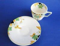 Lovely Crown Ducal 'Linden' Coffee Cup and Saucer c1935 #2 (Sold)