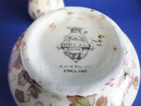 Lovely Early Pair of Crown Ducal 'White Chintz' Vases c1920