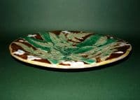 Lovely Majolica Fern and Flower plate c1870