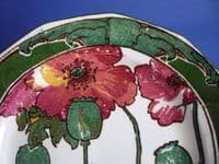 Lovely Royal Doulton Art Nouveau 'Poppies B' Series Ware Rack Plate D3225 c1910 (Sold)