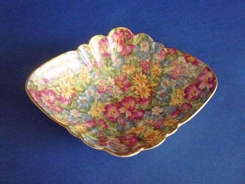 Lovely Royal Winton 'Joyce-Lynn' Chintz Art Deco Dish c1950