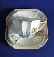 Lovely Shelley 'Cottage 2' Pattern 11621 Queen Anne Trio c1928 #2