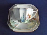 Lovely Shelley 'Cottage 2' Pattern 11621 Queen Anne Trio c1928 #2