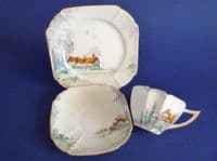 Lovely Shelley 'Cottage 2' Pattern 11621 Queen Anne Trio c1928 #2