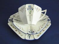 Lovely Shelley Queen Anne 'Blue Iris' Pattern 11561 Trio c1928 (Sold)