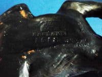 Lovely Victorian Bretby Art Pottery Black Kitten Playing with a Ball of Wool c1890