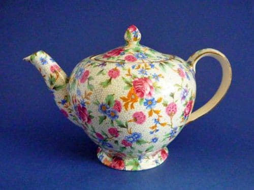 Lovely Vintage Royal Winton 'Old Cottage Chintz' Alban Teapot c1945 (Sold)