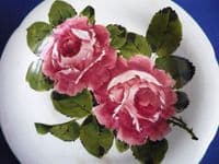 Lovely Wemyss Ware 'Cabbage Roses' Gordon Dessert Plate c1920 (Sold)