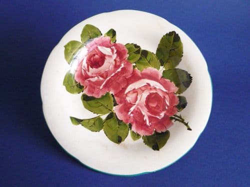 Lovely Wemyss Ware 'Cabbage Roses' Gordon Dessert Plate c1920 (Sold)