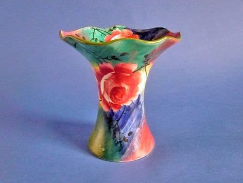 Lovely Wemyss Ware Jazzy 'Cabbage Roses' Lady Eva Vase c1925