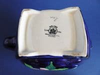 Maling Embossed Blue 'Peona' Art Deco Teapot c1936