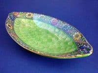 Maling Green Lustre 'Lace Border' Pattern 6328 Oval Dish c1936