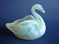 Medium Burtles, Tate and Company (Manchester) Opalescent Pressed Glass Swan c1885 (Sold)