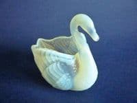 Medium Burtles, Tate and Company (Manchester) Opalescent Pressed Glass Swan c1885 (Sold)