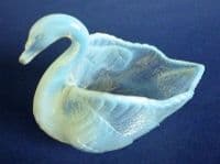 Medium Burtles, Tate and Company (Manchester) Opalescent Pressed Glass Swan c1885 (Sold)