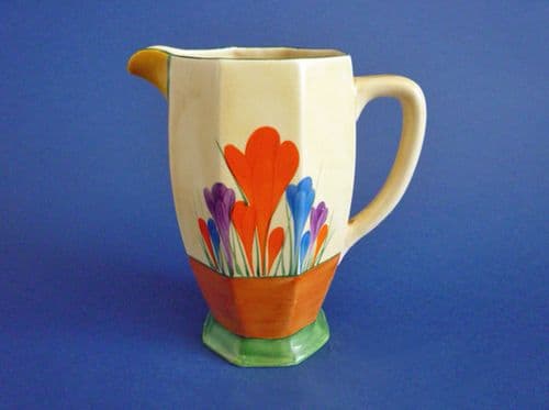 Medium Clarice Cliff Bizarre Autumn 'Crocus' Athens Jug c1930 (Sold)