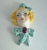 Miniature 'Lucky Penny' Lady Wall Mask c1935