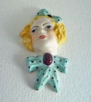 Miniature 'Lucky Penny' Lady Wall Mask c1935