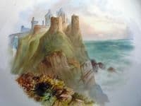 Minton Hand Painted 'Dunluce Castle, Ireland' Plate c1870