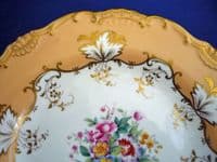 Minton Hand Painted Floral Cabinet Plate by B Smith c1915