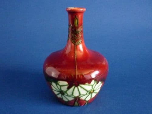 Minton Secessionist 'Red Daisy' No.32 Sol-fleur Vase c1910