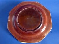 Octagonal Majolica 'Email Ombrant' Bamboo and Cherub Plate c1870